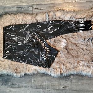 Lace Up Marble Leggings